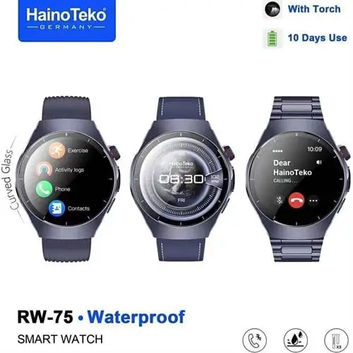 3 Kordonlu Bluetooth Arama Özellikli Amoled Ekran Akıllı Saat RW-75