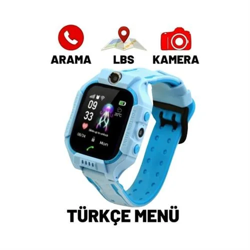 Sim Kartlı Mavi Çocuk Akıllı Saat