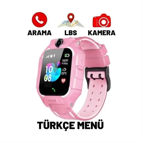 Sim Kartlı Pembe Çocuk Akıllı Saat