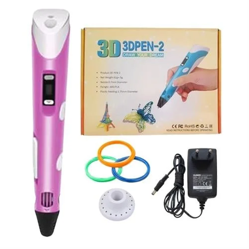 Pembe 3D Kalem Dijital Ekranlı Pen Printer