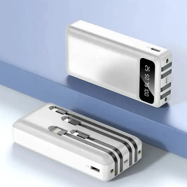 10.000 Mah Hızlı Taşınabilir Çok Kablolu Dijital Göstergeli Powerbank